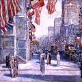 HASSAM CHILDE EARLY MORNING ON AVENUE IN MAY 1917