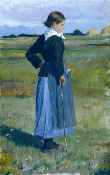 HASSAM CHILDE FRENCH PEASANT GIRL 1883