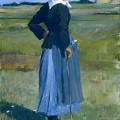 HASSAM CHILDE FRENCH PEASANT GIRL 1883