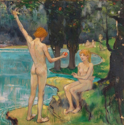 HOFMANN LUDWIG VON ADAM AND EVE PARADISE 1895 1900