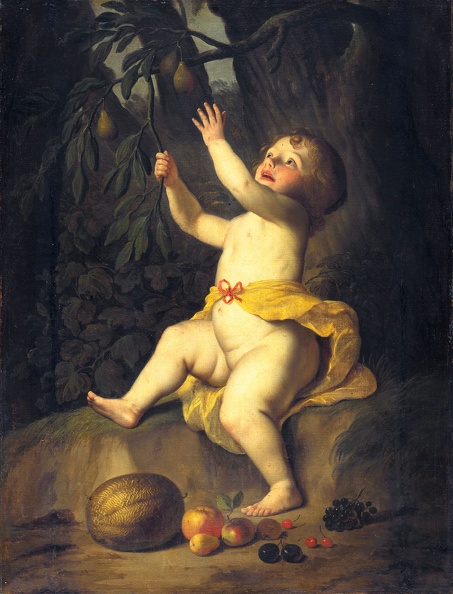 HONTHORST GERRIT VAN CHILD PICKING FRUIT MAURI