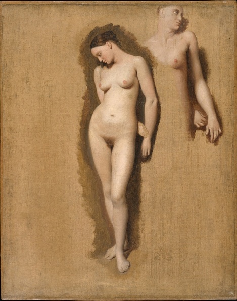 INGRES JEAN AUGUSTE DOMINIQUE STUDY FOR ROGER FREEING ANGELICA