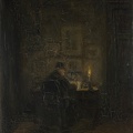 ISRAELS JOZEF OLD MAN WRITING BY CANDLELIGHT LO NG