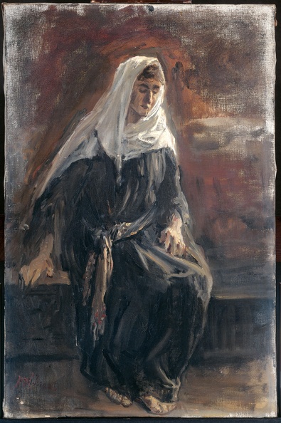 ISRAELS JOZEF PRT OF SITTING YOUNG WOMAN 1899