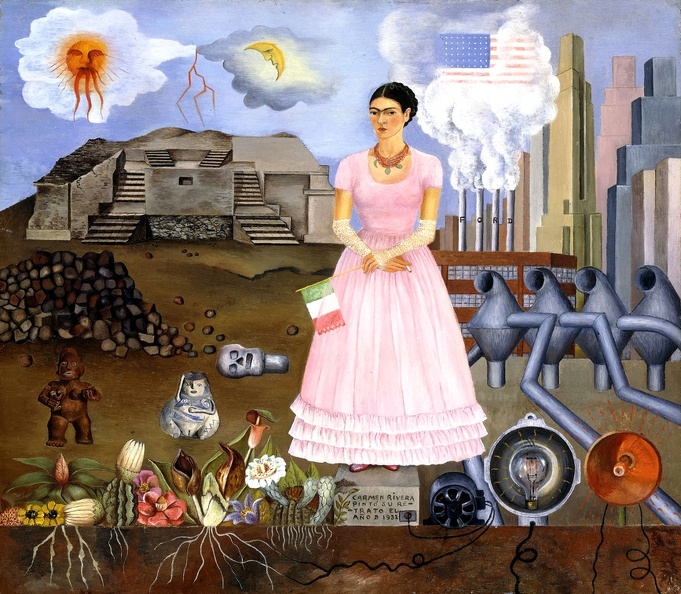 KAHLO FRIDA ON BORDER LINE BETWEEN MEXICO AND US 1932