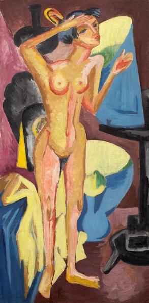 KIRCHNER ERNST LUDWIG NUDE AT MIRROR