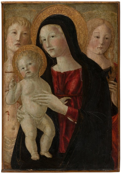 LANDI NEROCCIO DE VIRGIN AND CHILD WITH ST. S SEBASTIAN AND CATHERINE OF ALEXANDRIA
