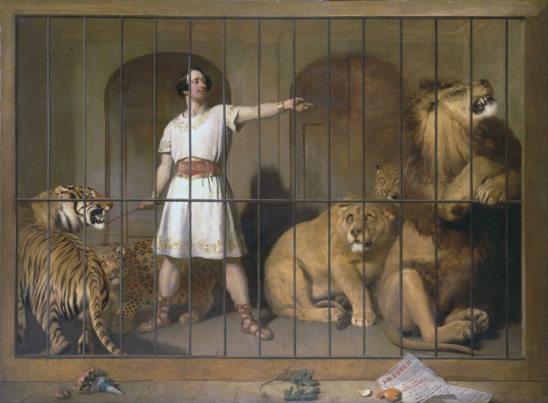 LANDSEER EDWIN HENRY PRT OF MR VAN AMBURGH AS HE APPEARED WITH HIS ANIMALS AT LONDON THEATRES GOOGLE
