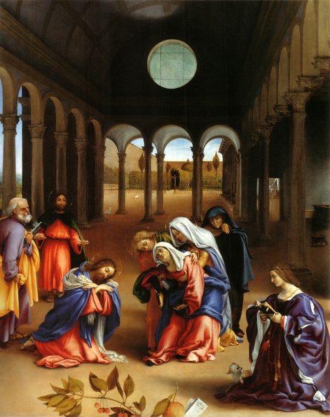 LOTTO LORENZO CHRIST TAKING LEAVE OF HIS MOTHER