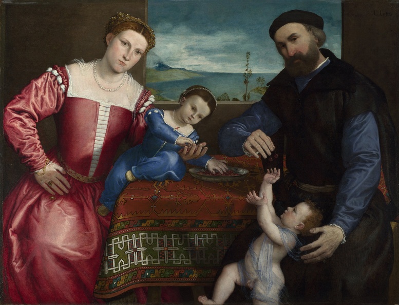 LOTTO LORENZO PRT OF GIOVANNI DELLA VOLTA HIS WIFE AND CHILDREN GOOGLE