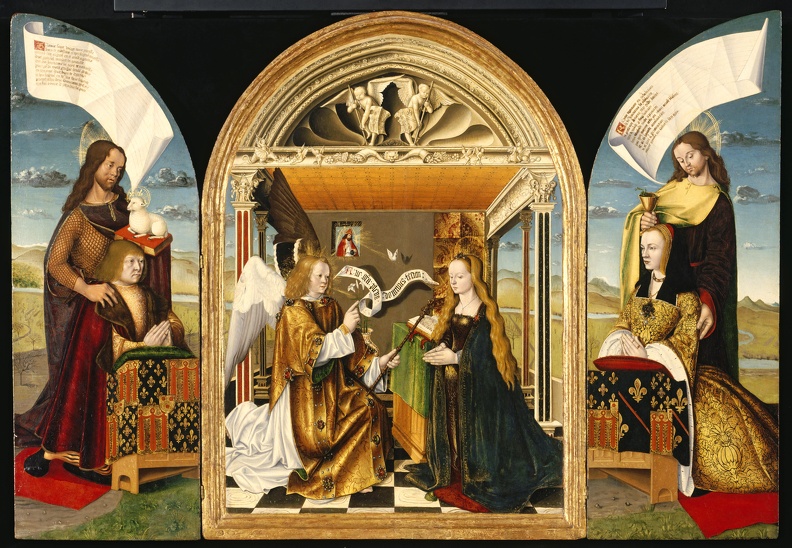 MASTER OF D AUVERGNE TRIPTYCH FRENCH ACTIVE 1490 1500 KRESS