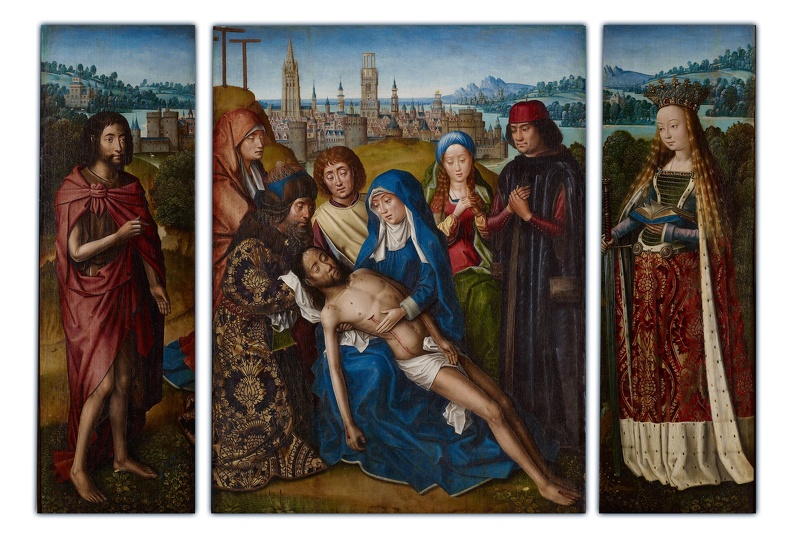 MASTER OF LEGEND OF ST. LUCY LAMENTATION WITH ST. JOHN BAPTIST AND ST. CATHERINE OF ALEXANDRIA GOOGLE