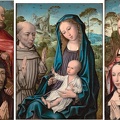 MASTER OF MAGDALEN LEGEND TRIPTYCH VIRGIN AND CHILD ST. FRANCIS OF ASSISI