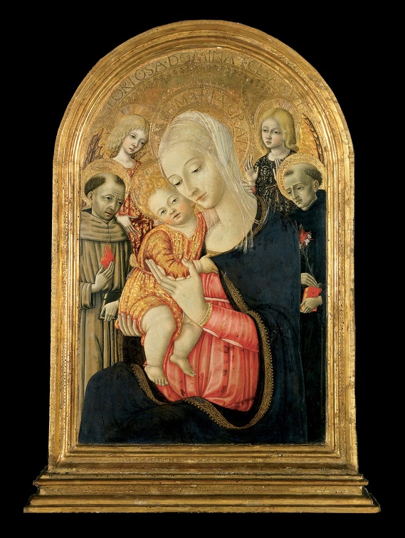 MATTEO DE GIOVANNI MADONNA AND CHILD WITH ANGELS AND SST. GOOGLE