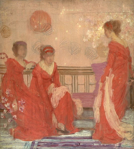 MCNEILL WHISTLER JAMES ABBOTT HARMONY IN FLESH COLOUR AND RED GOOGLE