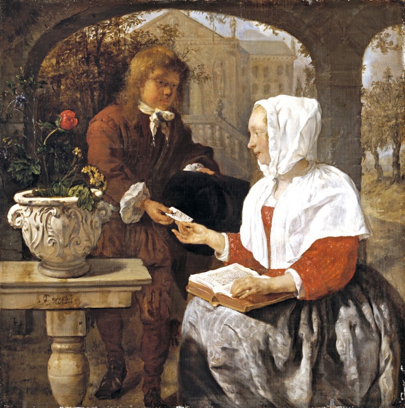 METSU GABRIEL GIRL RECEIVING LETTER 1658 ST. DIEGO