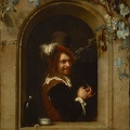MIERIS FRANS VAN ELDER MAN PIPE AT WINDOW 1658 BRUKENTHAL