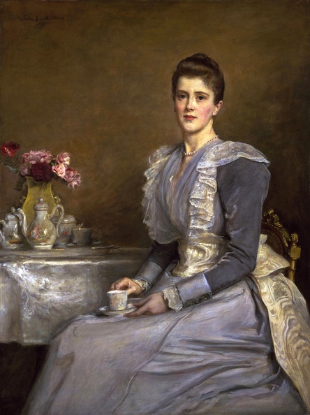 MILLAIS JOHN EVERETT PRT OF MARY ENDICOTT WIFE OF JOSEPH CHAMBERLAIN 1891 BIRM