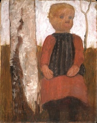 MODERSOHN BECKER PAULA CHILD IN RED DRESS 1905 FOGG
