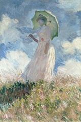 MONET CLAUDE WOMAN PARASOL ALSO KNOWN AS STUDY OF FIGURE OUTDOORS FACING LEFT 1886 ORSAY