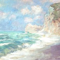 MONET CLAUDE COAST AT PORT D AMONT ROUGH SEA 1886