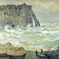 MONET CLAUDE ROUGH SEA ETRETAT 1883