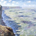 MONET CLAUDE SEA AT FECAMP VIEW FROM CLIFFS 1881