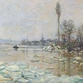 MONET CLAUDE BREAKUP OF ICE LAVACOURT GREY WEATHER 1880 N G A