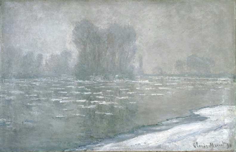 MONET CLAUDE ICE FLOES MISTY MORNING 1894 PHIL