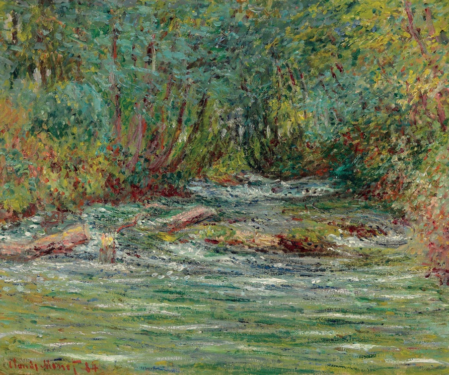 MONET CLAUDE RIVER EPTE AT GIVERNY SUMMER 1884