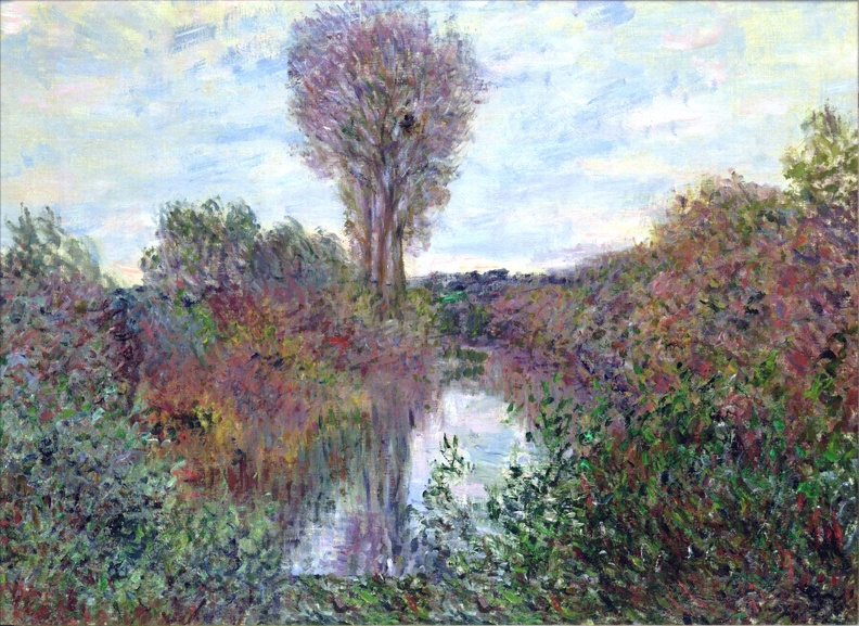 MONET CLAUDE SMALL ARM OF SEINE AT MOBEAU 1878