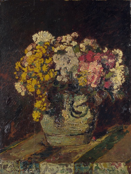 MONTICELLI ADOLPHE VASE OF WILD FLOWERS LO NG