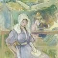 MORISOT BERTHE ON BEACH AT PORTRIEUX 1894 SOTHEBY