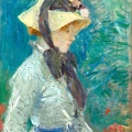 MORISOT BERTHE PRT OF YOUNG WOMAN STRAW HAT 1884 N G A