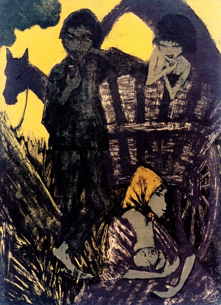MUELLER OTTO IN GYPSY FAMILY ON WAGON 1926 27