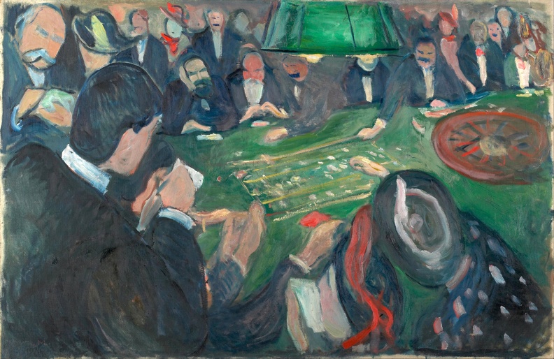 MUNCH EDVARD AT ROULETTE TABLE IN MONTE CARLO GOOGLE MUNCH