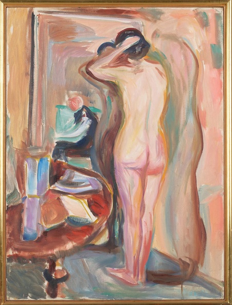 MUNCH EDVARD NUDE IN FRONT OF MIRROR MUNCH