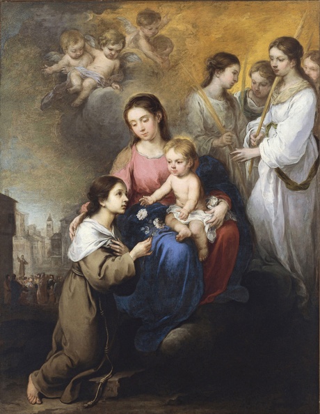 MURILLO BARTOLOME ESTEBAN MADONNA CHILD AND ST. ROSE OF VITERBO 1670 TH BO 3