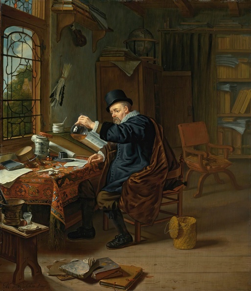 MUSSCHER MICHIEL VAN DOCTOR IN HIS STUDIO 1668