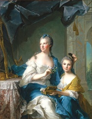 NATTIER JEAN MARC PRT OF MADAME MARSOLLIER AND HER DAUGHTER 1749