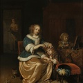 NETSCHER CASPAR INTERIOR WITH MOTHER THOSE HER HAIR OF HER CHILD KAMT KNOWN IF MOTHER CARE