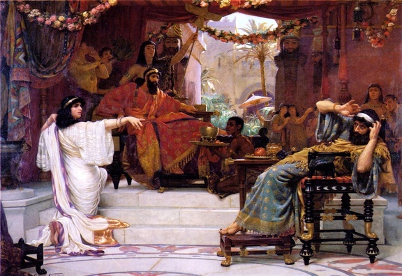 NORMAND ERNEST ESTHER DENOUNCING HAMAN BY ERNEST NORMAND C1915