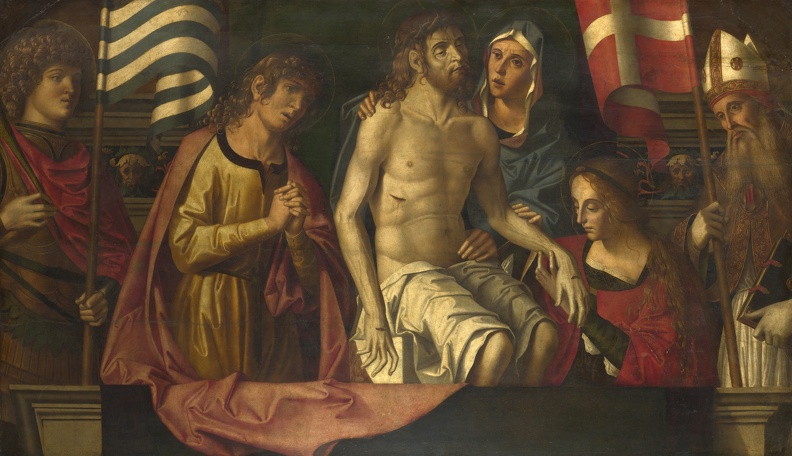 PALMEZZANO MARCO DEAD CHRIST VIRGIN AND SST. LO NG