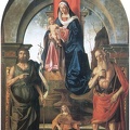 PALMEZZANO MARCO ENTHRONED MADONNA AND CHILD BETWEEN ST. JOHN BAPTIST AND JEROME