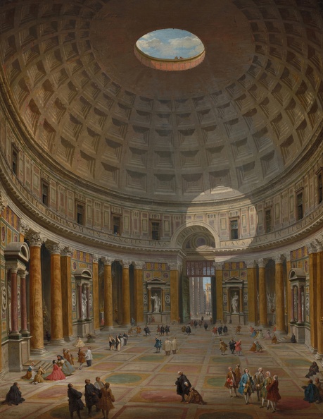 PANINI GIOVANNI PAOLO INTERIOR OF PANTHEON ROME 1747 CLEVE