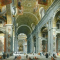 PANINI GIOVANNI PAOLO INTERIOR OF ST. PETER S ROME 1754 N G A