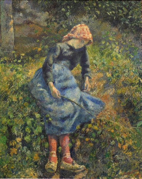 PISSARRO_CAMILLE_SHEPHERDESS_YOUNG_PEASANT_GIRL_STICK_1881_ORSAY.JPG