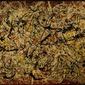 POLLOCK JACKSON MURAL ON INDIAN RED GROUND 1950