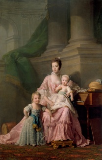 RAMSAY ALLAN PRT OF QUEEN CHARLOTTE 1744 1818 WITH HER TWO ELDEST SONS GOOGLE