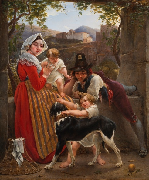 RICQUIER LOUIS ITALIAN FAMILY IN LANDSCAPE 1835